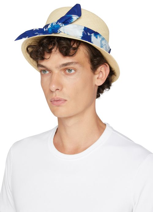 LOUIS VUITTON Chapeau de paille Monogram Bandana