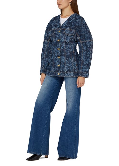 GANNI Lazer denim blazer