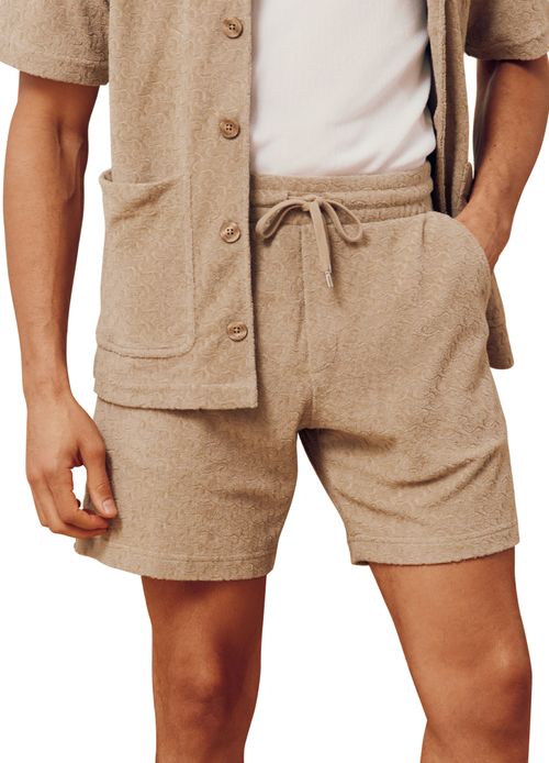 FRESCOBOL CARIOCA Copacabana jacquard Augusto Terry cotton shorts