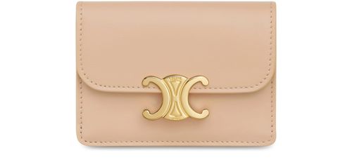 CELINE Card holder Triomphe in shiny calfskin