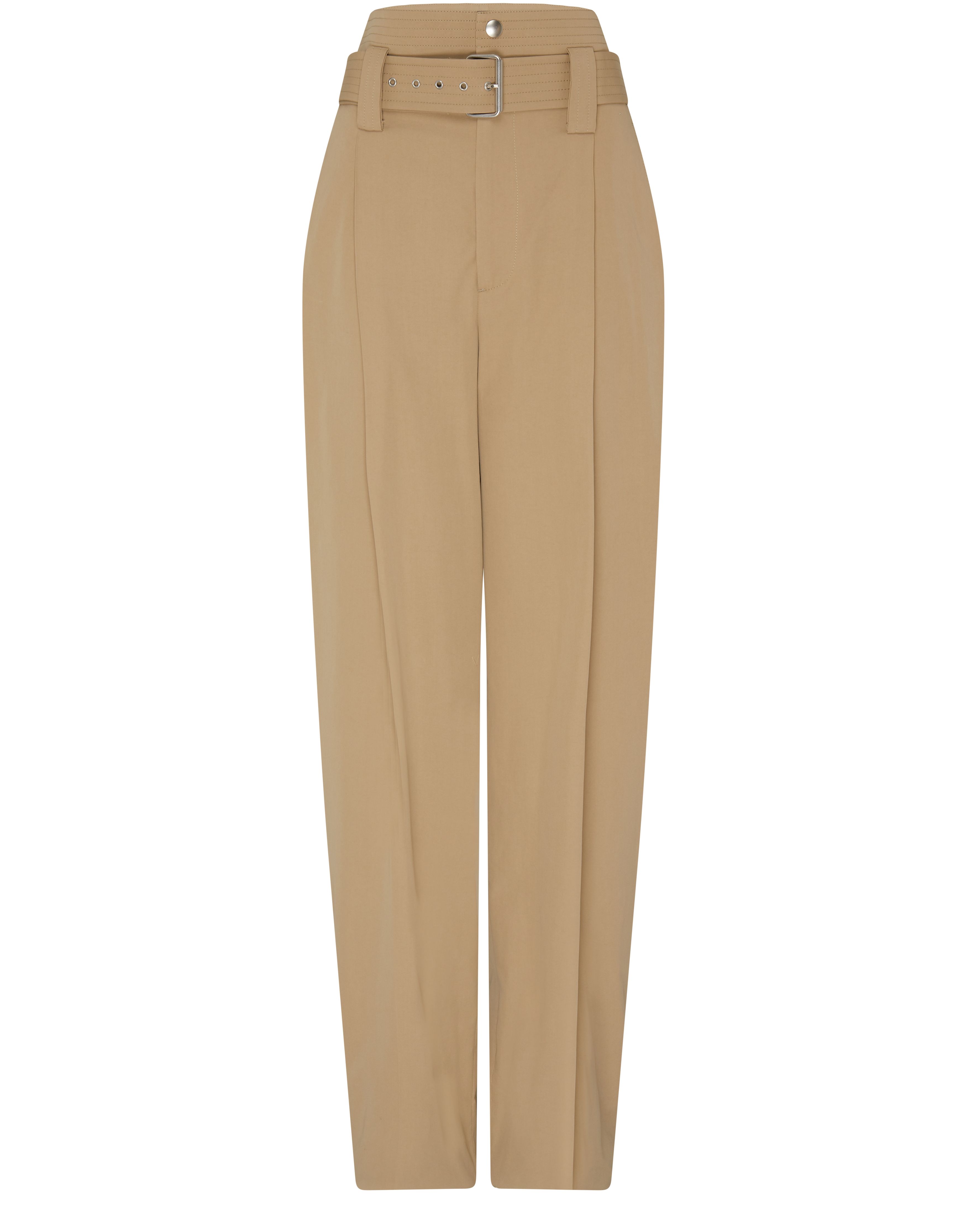 Belted cotton pants