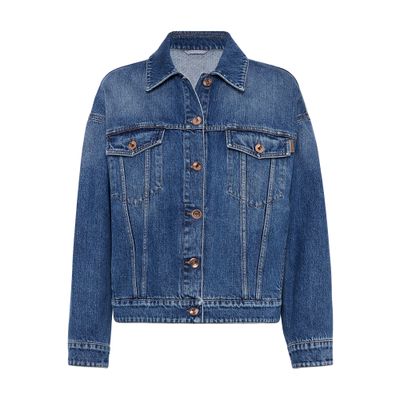 Shop Brunello Cucinelli Denim Jacket In Blue