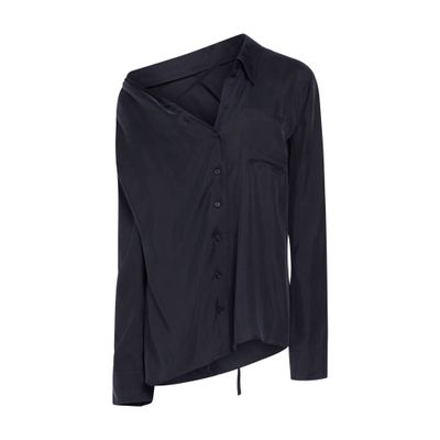 Lemaire EMBROIDERED ASYMMETRICAL SHIRT | REVERSIBLE