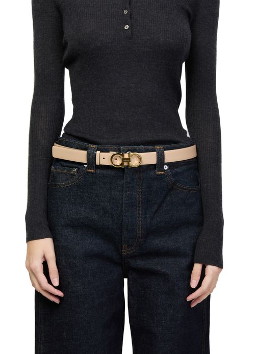 FERRAGAMO Reversible and adjustable Gancini belt