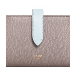 Shop CELINE Strap Small strap wallet in bicolour grained calfskin  (10H263BRU) by PlatinumFashionLtd