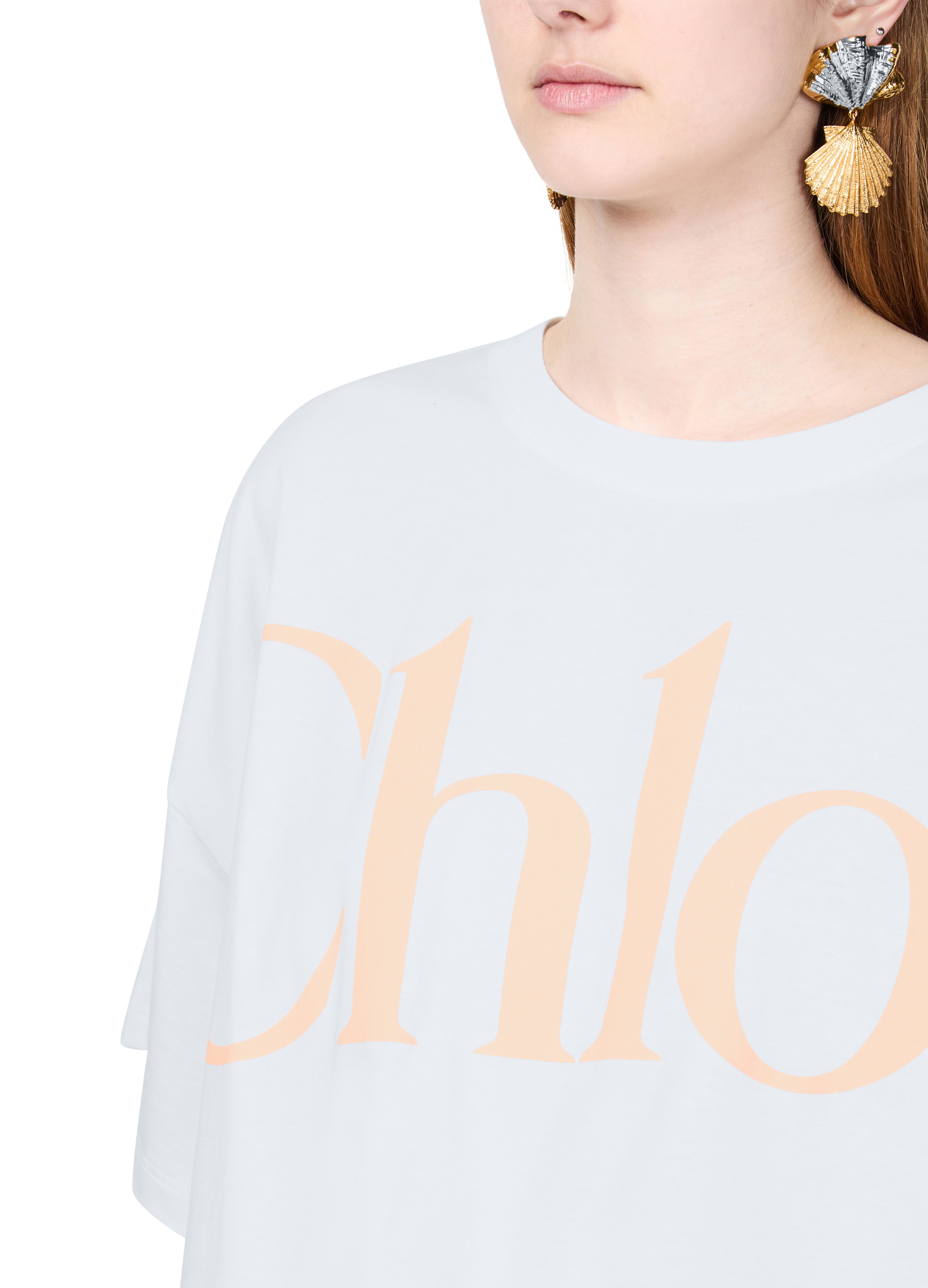T-shirt with printed logo in cotton thumbnail 4