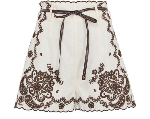 ZIMMERMANN Ascension embroidered shorts