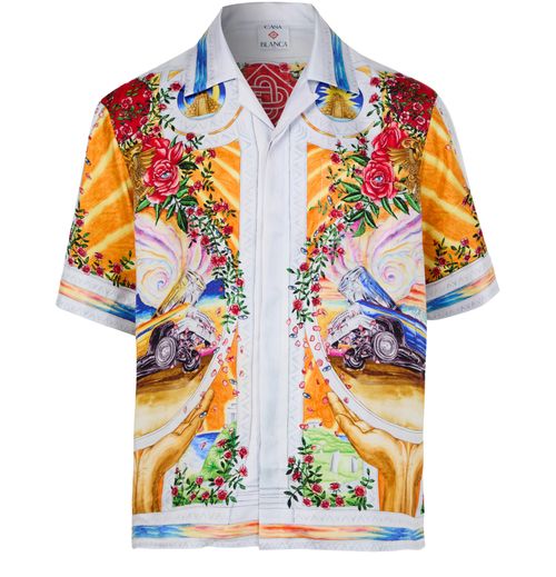 CASABLANCA Short sleeve cuban collar shirt