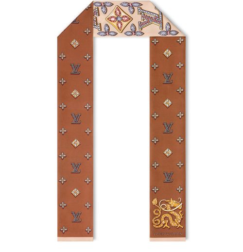 LOUIS VUITTON Precious Dragon Bandeau aus Seide