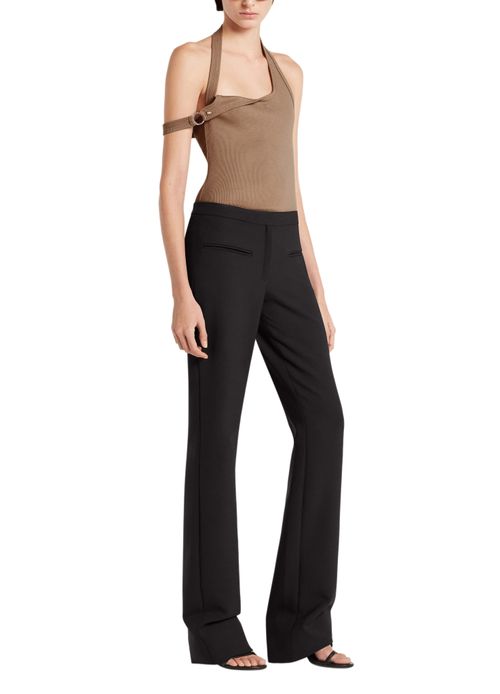 COURREGES Undressed 90's rib buckle tank top