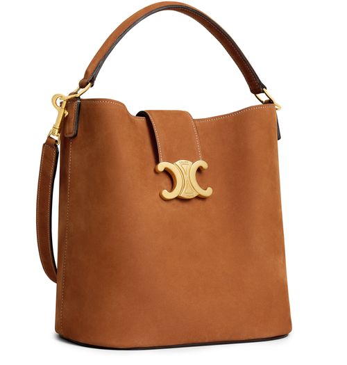 CELINE Mittelgrosse bucket-tasche Louise aus nubuk-kalbsleder