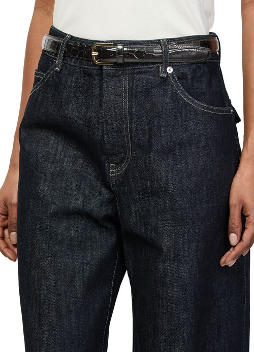 TOTEME Schmaler Hosengürtel mit Krokodilprägung