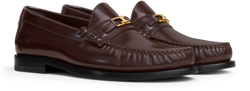 CELINE Celine Luco Triomphe in polished bull loafers