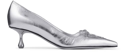 JIMMY CHOO Scarlett 50 silver-tone pumps