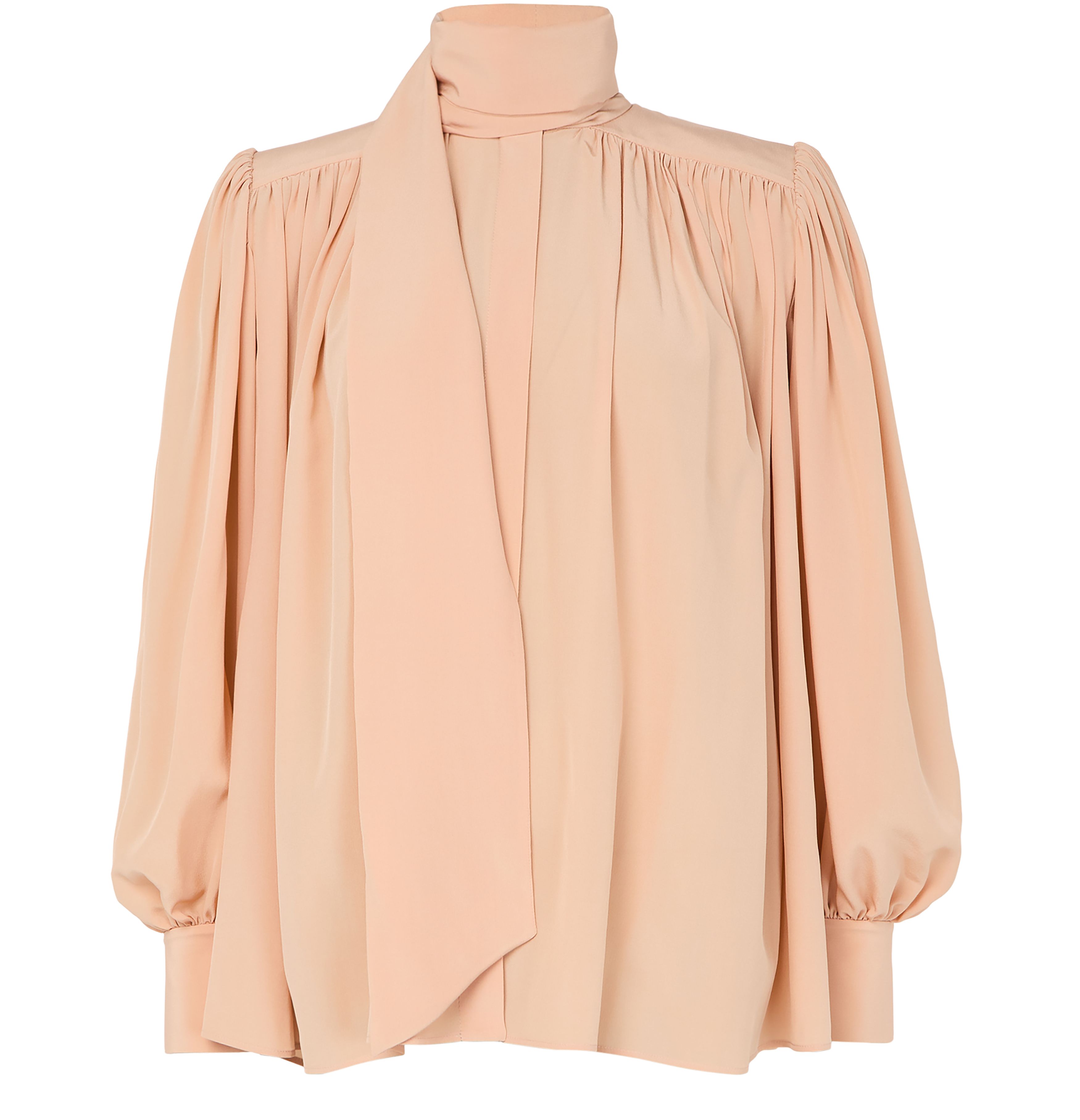 Lavalliere collar blouse