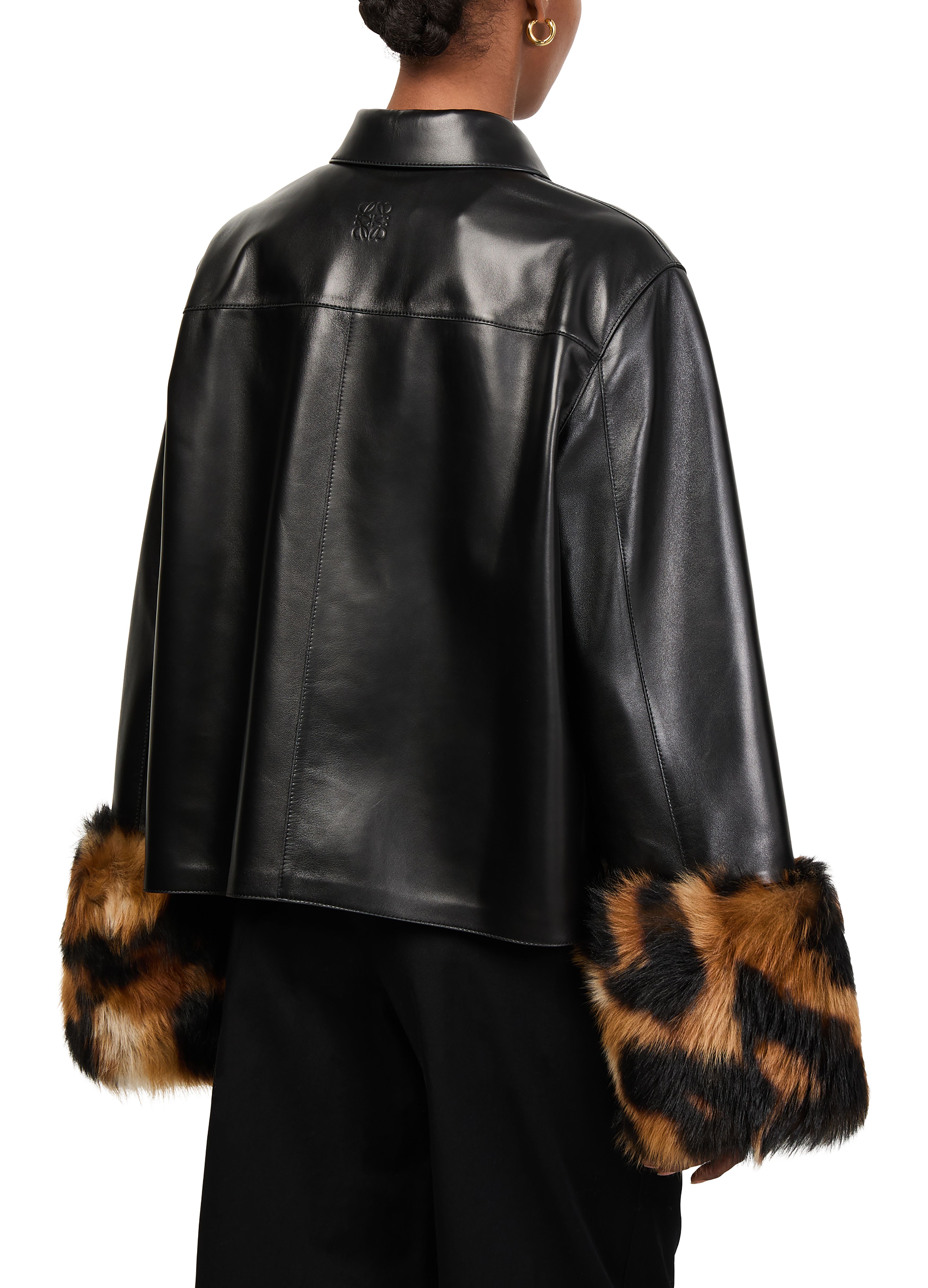 Turn-up jacket in nappa lambskin thumbnail 5