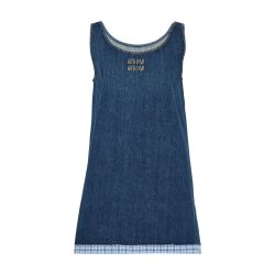 MiuMiu＊Denim mini-dress ホワイトデニム ワンピース＊送料込 DENIM MINI DRESS MiuMiu(ミュウミュウ) - 海外通販のBUYMA