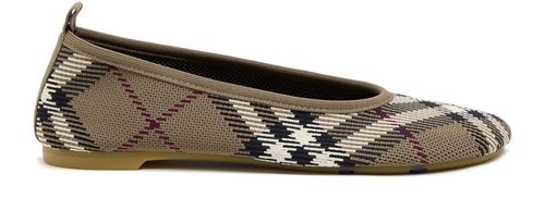 BURBERRY Check knit Baby ballet flats