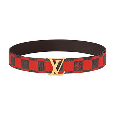 Louis Vuitton Lv Initiales 40mm Reversible Belt In Red
