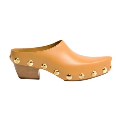 Bottega Veneta 30mm Gondola Shiny Natural Leather Clogs In Gold | ModeSens