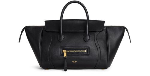 CELINE Small new luggage in supple shiny lambskin