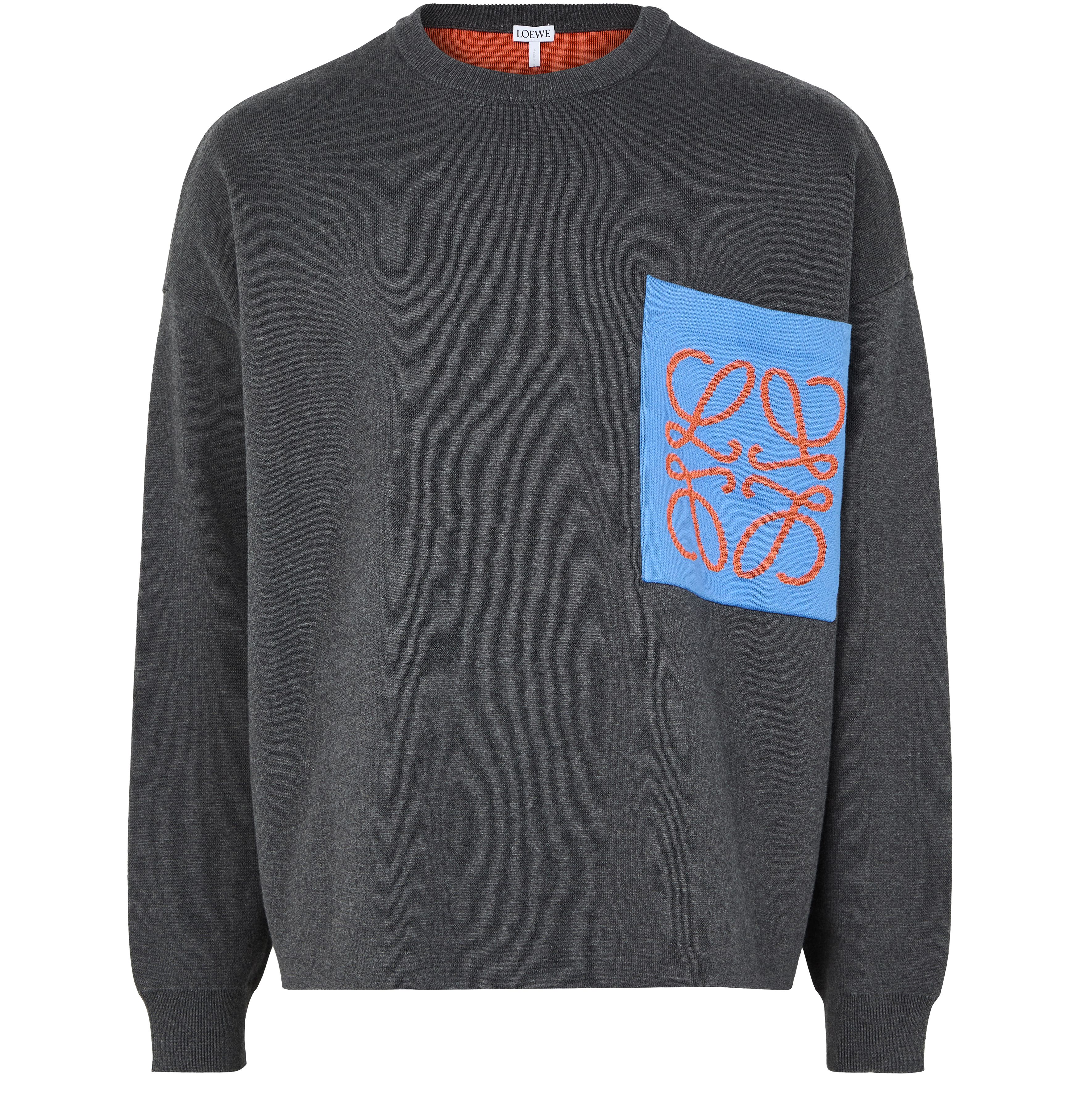 Anagram pocket sweater in cotton and viscose