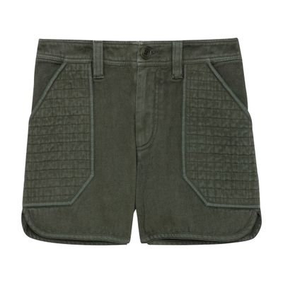 Zadig & Voltaire Sei Twill Mini Shorts In Green