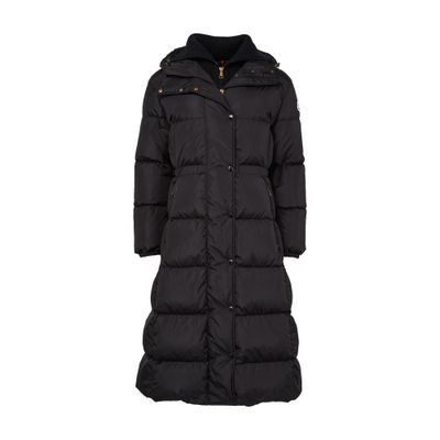 Moncler Chamer Hooded Down Coat In Black