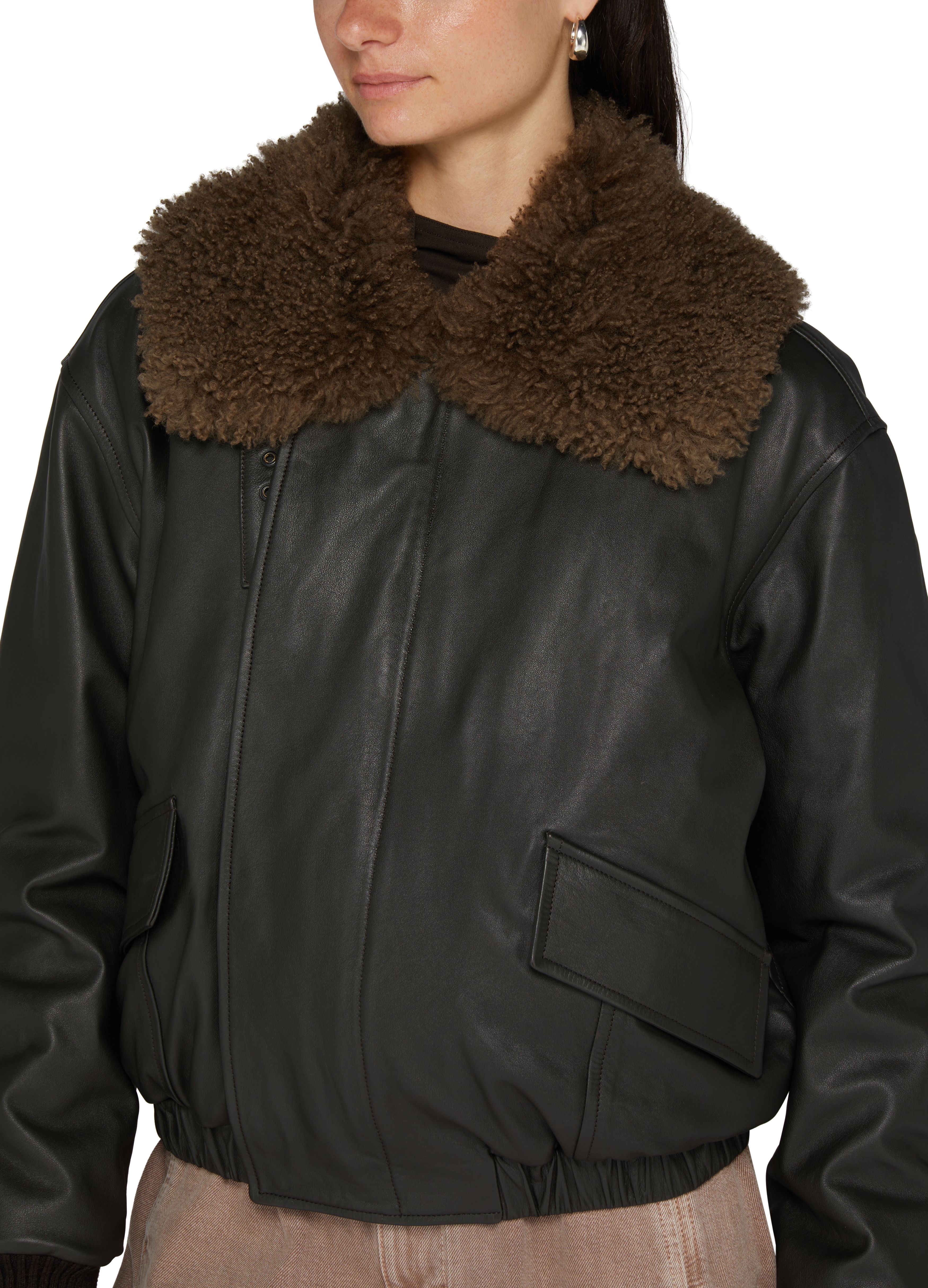 Leather blouson thumbnail 4