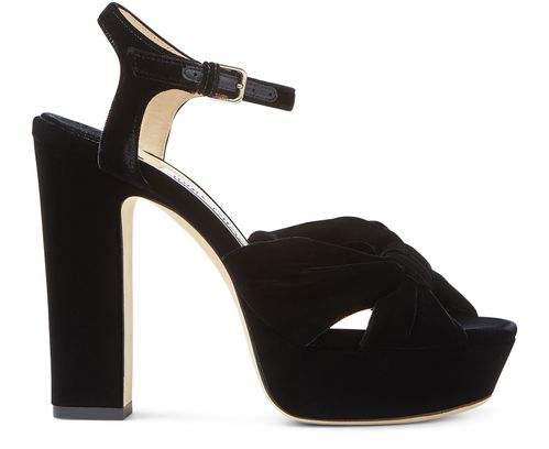 JIMMY CHOO Heloise 120 velvet sandals