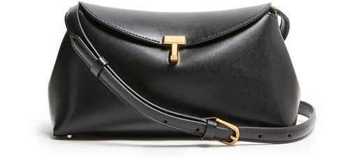TOTEME T-Lock leather clutch bag