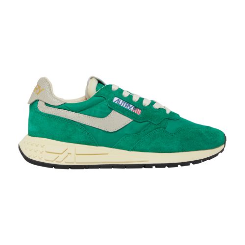 Autry Reelwind Panelled Suede Sneakers In Nc03_nylon_crack_wht_green