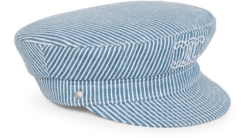 CELINE Triomphe sailor cap in cotton hickory