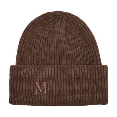 Max Mara Mm Retina Beanie In Brown