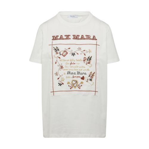 Embroidered cotton T-shirt