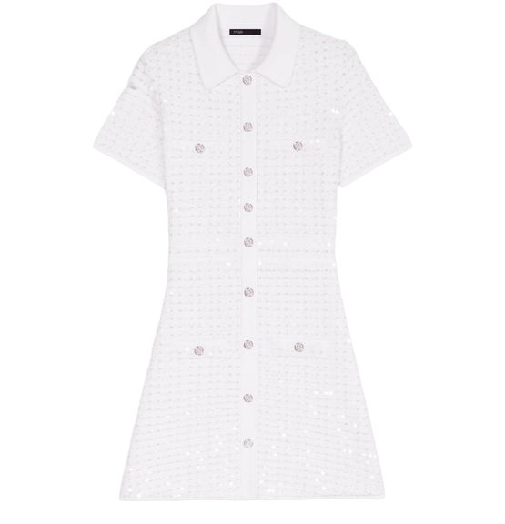 スパンコールニット ショートワンピース レディース | MAJE | 24S