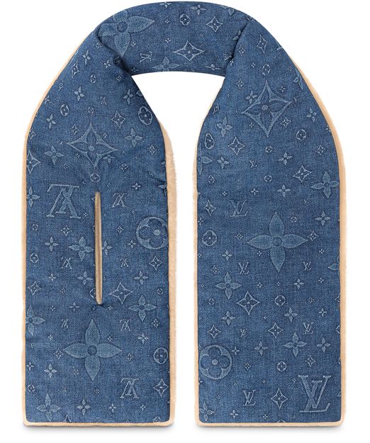 louis vuitton schal blau