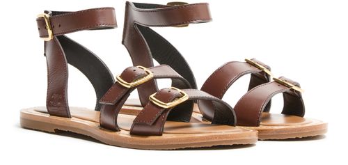 CELINE Sandales Celine Lympia triple bride en cuir de veau