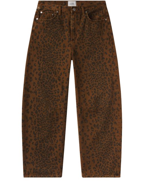 CITIZENS OF HUMANITY Miro wide leg jeans in sepia cheetah