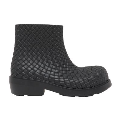 Bottega Veneta Black Shearling Puddle Boots