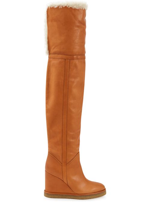 CELINE Manon wedge thigh boots