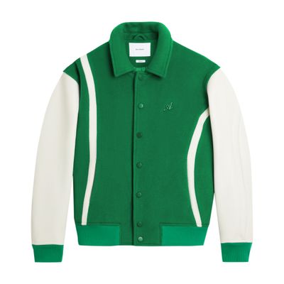 Axel Arigato Bay Varsity Jacket In Green