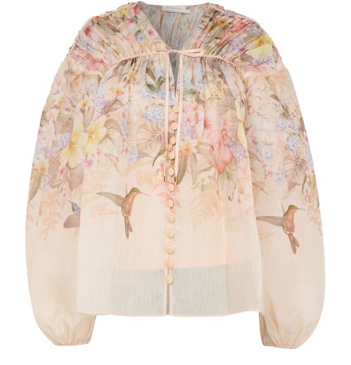 ZIMMERMANN Illuminate drawn long sleeves blouse