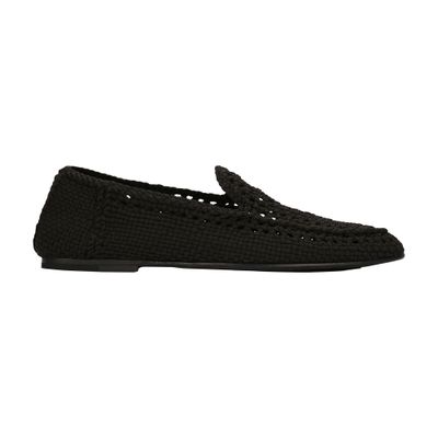 Shop Dolce & Gabbana Crochet Slippers In Black