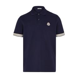 【着用1回】MONCLER 22SS POLO ブラック　xs Moncler logo-patch Polo Shirt | Blue | FARFETCH