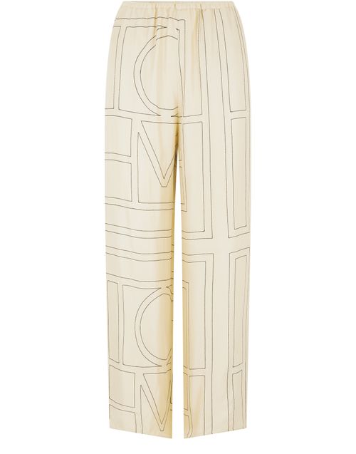 TOTEME Seide Pyjama-Hose Monogram