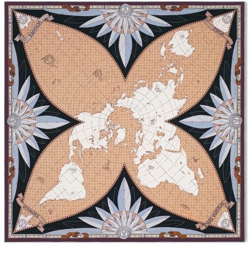 LOUIS VUITTON LV Map Square 90