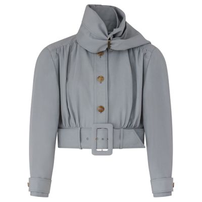 Chloé Belted Jacket In Gray