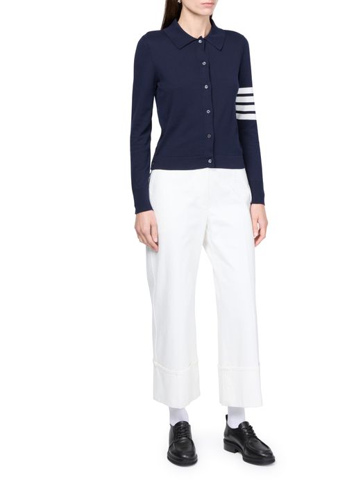 THOM BROWNE Cotton 4Bar long sleeved shirt
