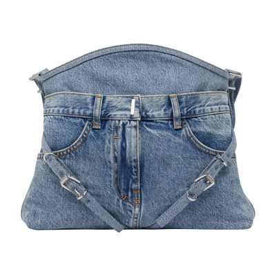 Givenchy Medium Voyou Shoulder Bag In Boyfriend Denim In Blue